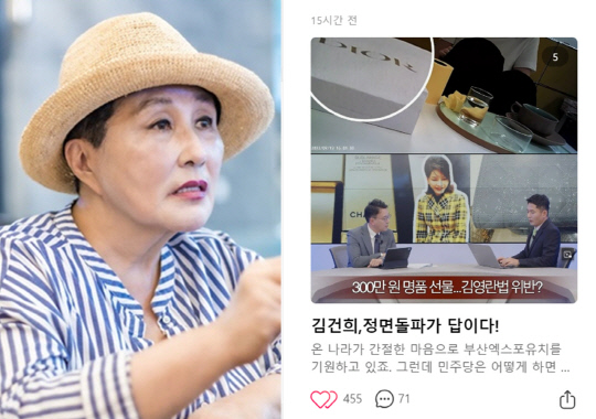 전여옥 전 새누리당 의원은 김건희 여사에게 이른바 '명품 백 수수 의혹'에 대해 직접 해명해야 한다고 촉구했다.<디지털타임스 DB·전여옥 전 국회의원 블로그>
